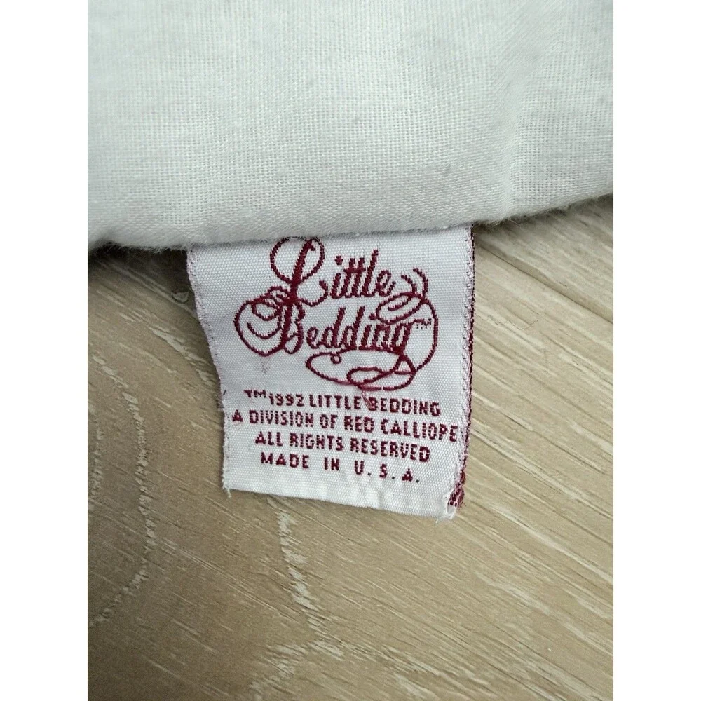 VTG 1992 Little Bedding Red Calliope Baby Blanket Comforter Quilt Balloons Bear
